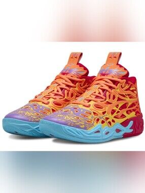 Puma Mens/Boys LaMelo Ball MB.04 In Phoenix Red Orange Glow Purple